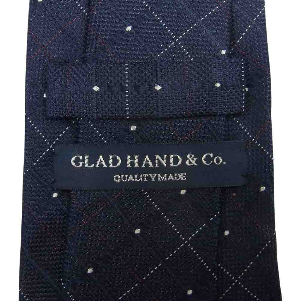 GLADHAND & Co. グラッドハンド GH TIE ネクタイ チェック柄  ネイビー系【中古】