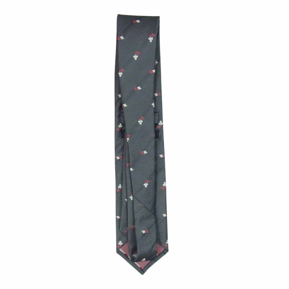 GLADHAND & Co. グラッドハンド GH TIE ネクタイ トランプマーク 柄 グレー系【中古】