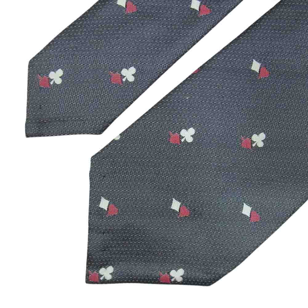 GLADHAND & Co. グラッドハンド GH TIE ネクタイ トランプマーク 柄 グレー系【中古】