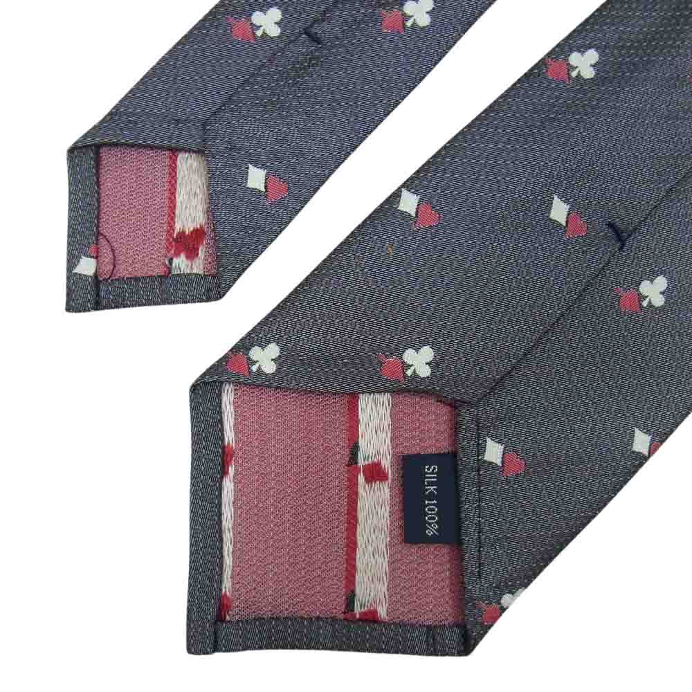 GLADHAND & Co. グラッドハンド GH TIE ネクタイ トランプマーク 柄 グレー系【中古】