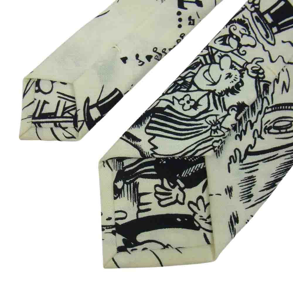 GLADHAND & Co. グラッドハンド GH TIE ネクタイ コミック柄 総柄 ブラック オフホワイト系【中古】