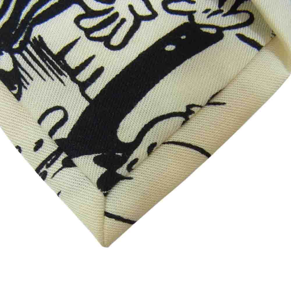 GLADHAND & Co. グラッドハンド GH TIE ネクタイ コミック柄 総柄 ブラック オフホワイト系【中古】