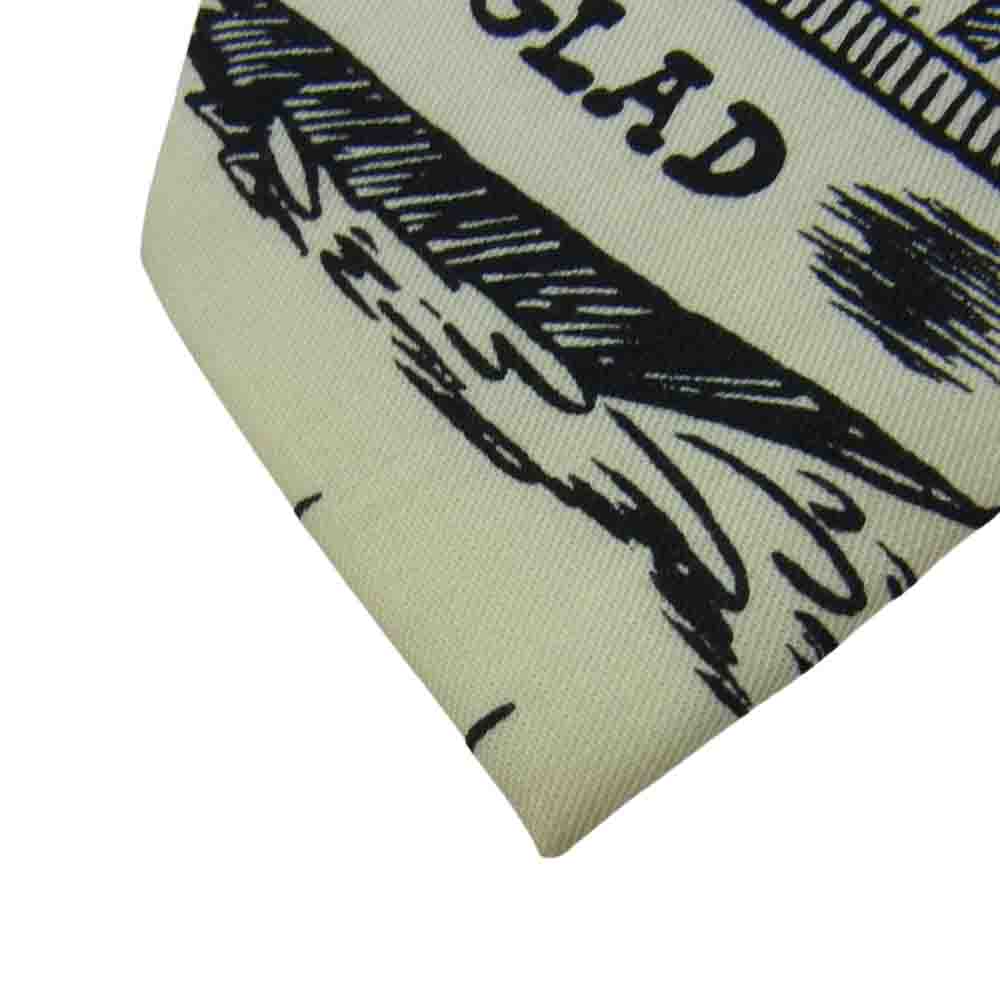 GLADHAND & Co. グラッドハンド GH TIE ネクタイ コミック柄 総柄 ブラック オフホワイト系【中古】