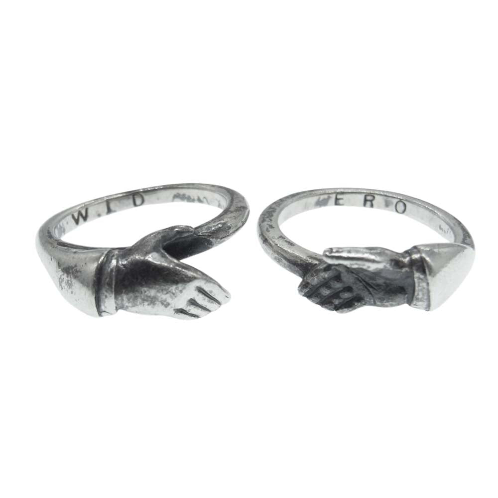 WEIRDO ウィアード Shake Hands Ring シェイクハンド 2連 リング シルバー925 シルバー系 12号【中古】