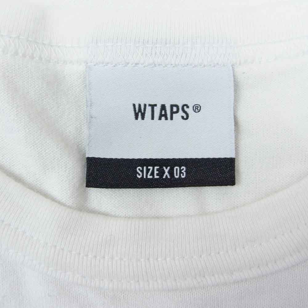 WTAPS ダブルタップス 20SS 201ATDT-CSM07 HOMME BASE SS 02 TEE COTTON ホームベース 半袖 Tシャツ ホワイト系 03【中古】
