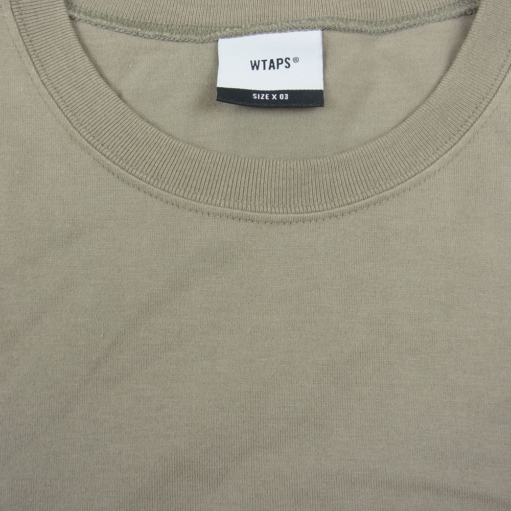 WTAPS ダブルタップス 20SS 201ATDT-CSM01 HOMME BASE SS TEE COPO ホームベース 半袖 Tシャツ ベージュ系 03【中古】