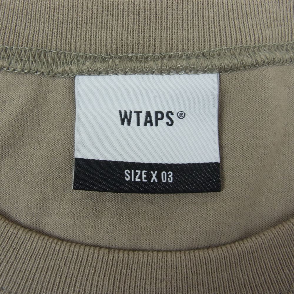 WTAPS ダブルタップス 20SS 201ATDT-CSM01 HOMME BASE SS TEE COPO ホームベース 半袖 Tシャツ ベージュ系 03【中古】