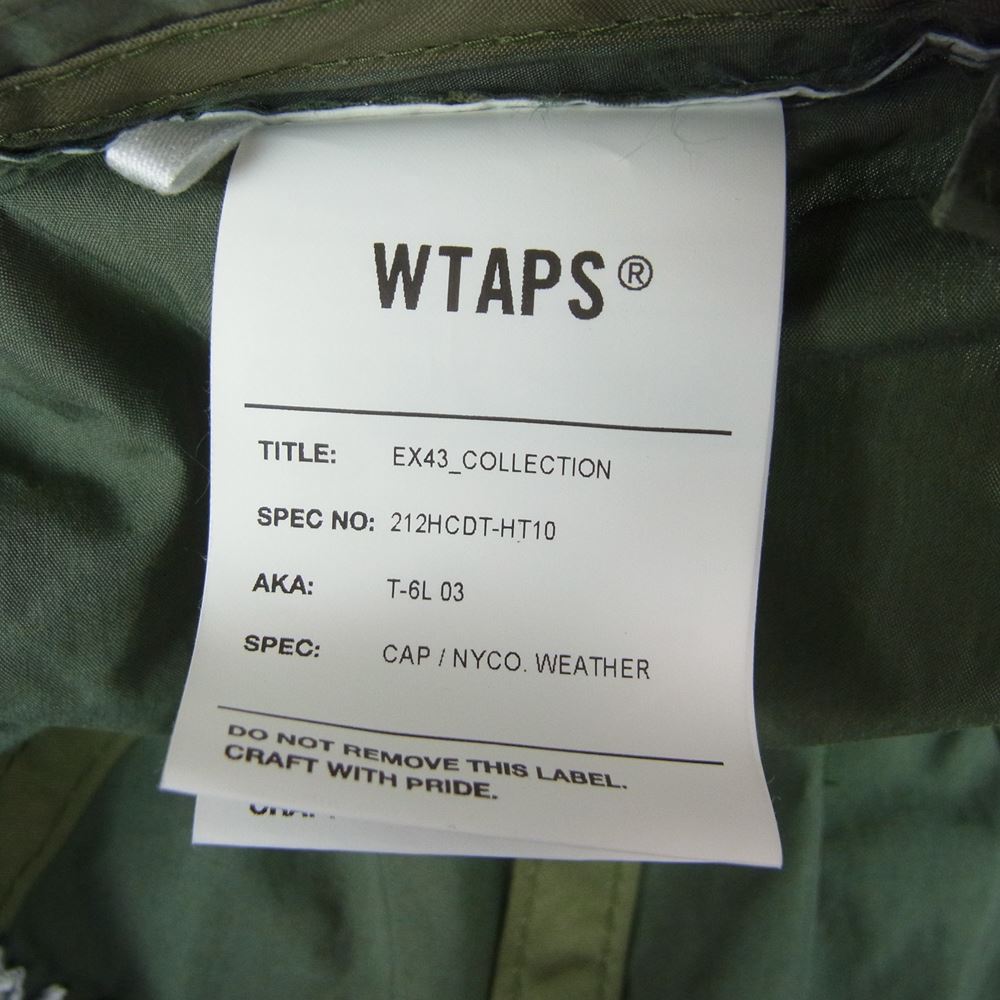 WTAPS ダブルタップス 21AW 212HCDT-HT10 T-6L 03 CAP 6パネル ロゴ 刺繍 ナイロン キャップ オリーブ系 F【中古】