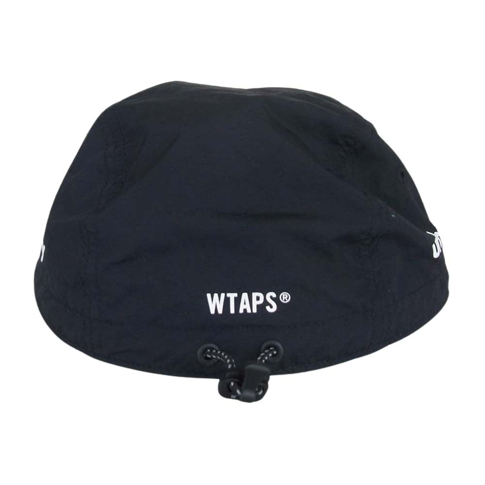 WTAPS ダブルタップス 21SS 211HCDT-HT09 CAP NYLON TUSSAH ナイロン タッサー ロゴ プリント キャップ ブラック ブラック系 03【中古】