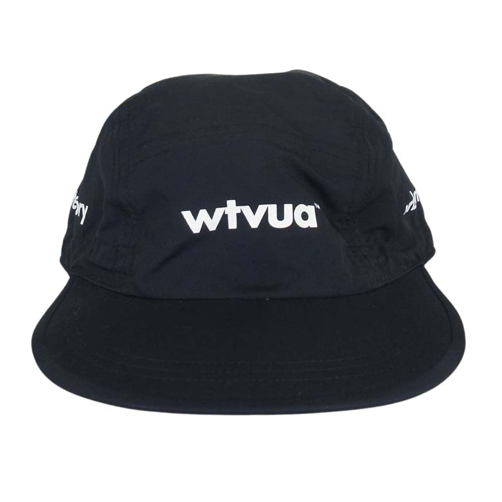 WTAPS ダブルタップス 21SS 211HCDT-HT09 CAP NYLON TUSSAH ナイロン タッサー ロゴ プリント キャップ ブラック ブラック系 03【中古】