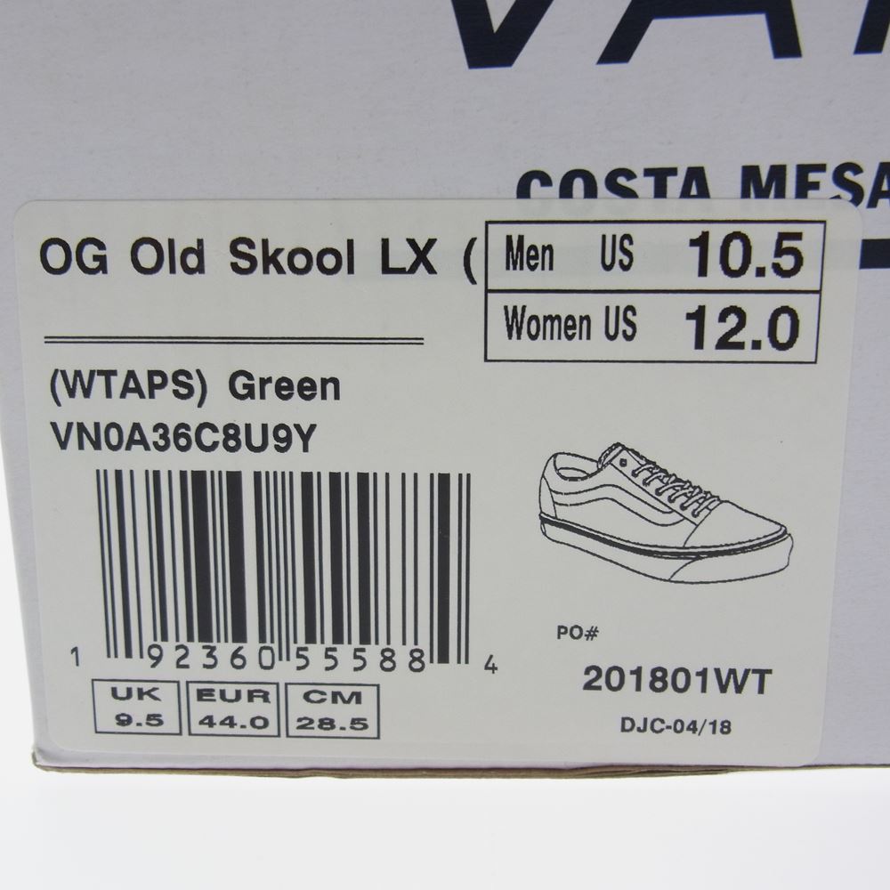 WTAPS ダブルタップス 18SS 181BWVND-FWM03S × VANS VAULT OG OLD SKOOL LX バンズ ヴォルト オールドスクール カーキ系 28.5【新古品】【未使用】【中古】