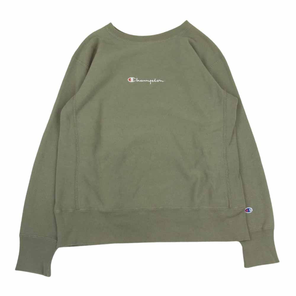 Champion チャンピオン C3-N006 リバースウィーブ クルーネック スウェット カーキ系 XL【中古】