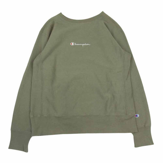 Champion チャンピオン C3-N006 リバースウィーブ クルーネック スウェット カーキ系 XL【中古】