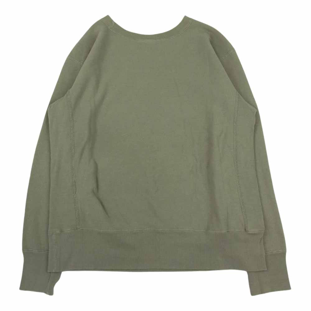 Champion チャンピオン C3-N006 リバースウィーブ クルーネック スウェット カーキ系 XL【中古】