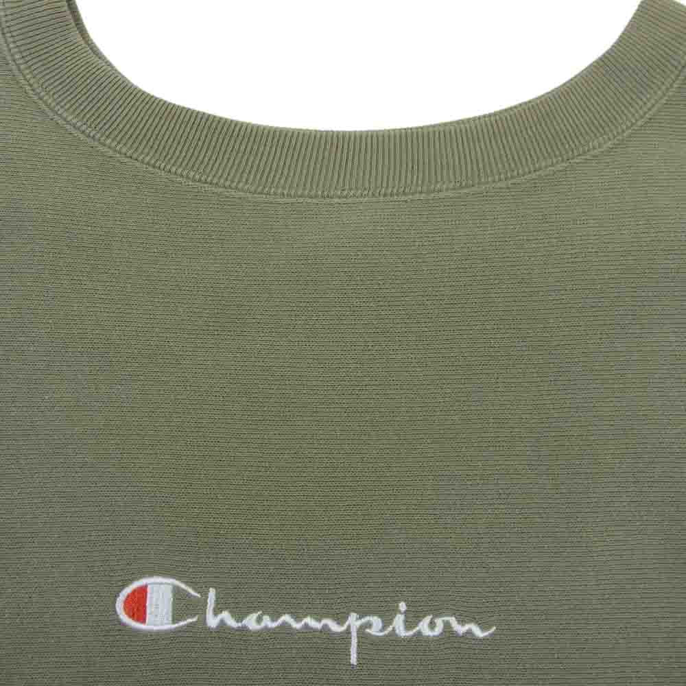 Champion チャンピオン C3-N006 リバースウィーブ クルーネック スウェット カーキ系 XL【中古】