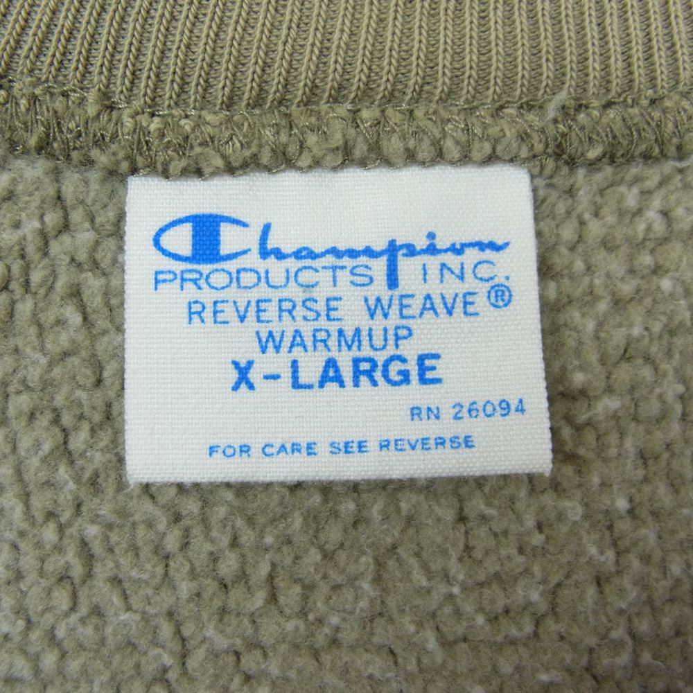 Champion チャンピオン C3-N006 リバースウィーブ クルーネック スウェット カーキ系 XL【中古】