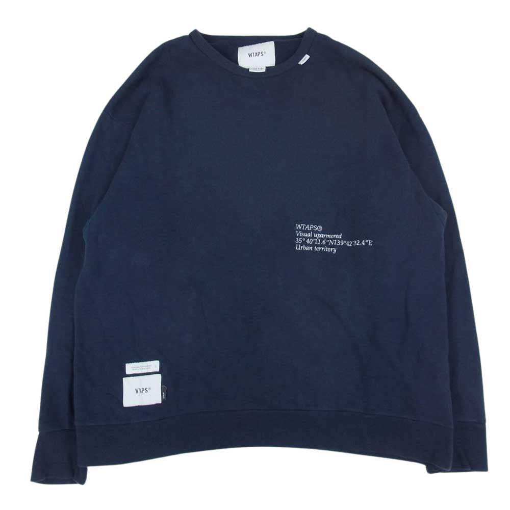 WTAPS ダブルタップス 211ATDT-CSM18 INSECT CREW NECK スウェット ネイビー系 04【中古】