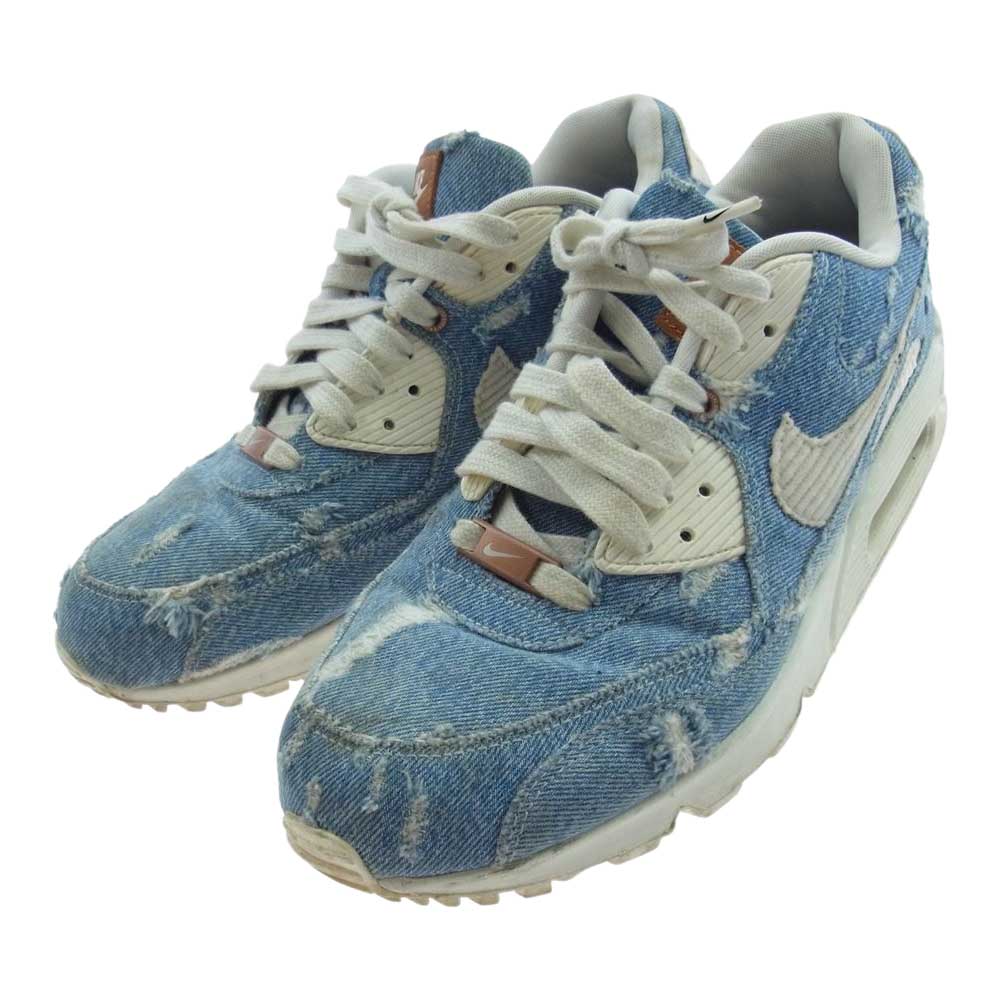 NIKE ナイキ 708279-988 × Levis リーバイス BY YOU AIR MAX 90 バイユー エア マックス 90 コーデュロイ デニム スニーカー インディゴブルー系 27.5㎝【中古】