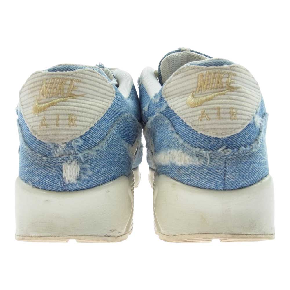 NIKE ナイキ 708279-988 × Levis リーバイス BY YOU AIR MAX 90 バイユー エア マックス 90 コーデュロイ デニム スニーカー インディゴブルー系 27.5㎝【中古】