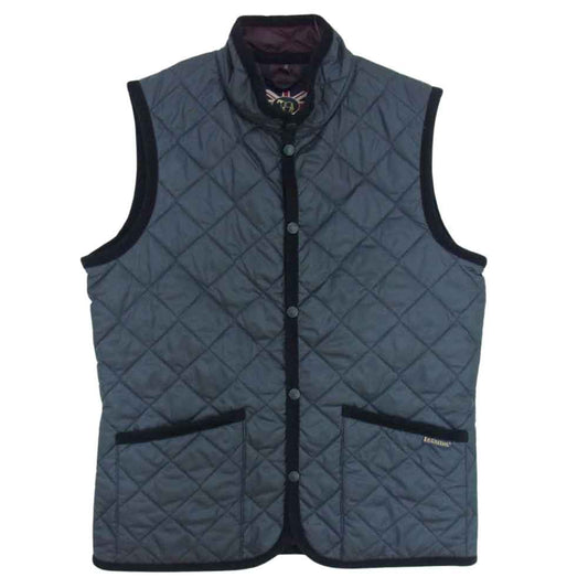 LAVENHAM ラベンハム 英国製 中綿キルティング ベスト ブラック系 M【中古】