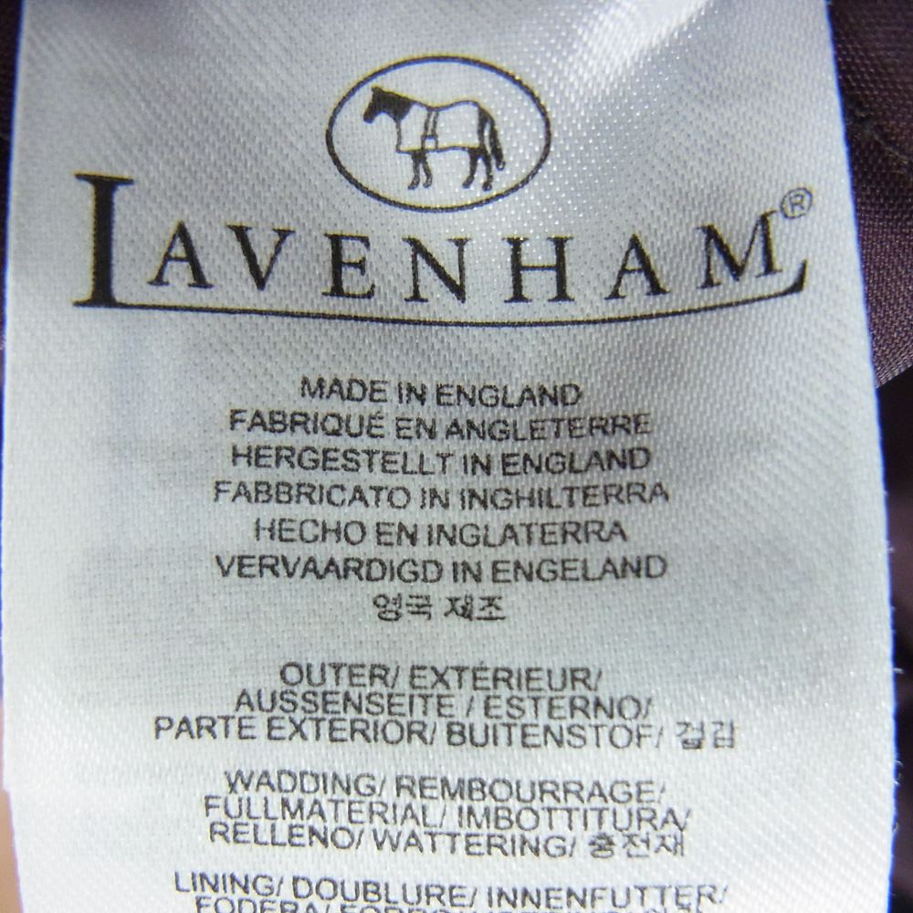 LAVENHAM ラベンハム 英国製 中綿キルティング ベスト ブラック系 M【中古】