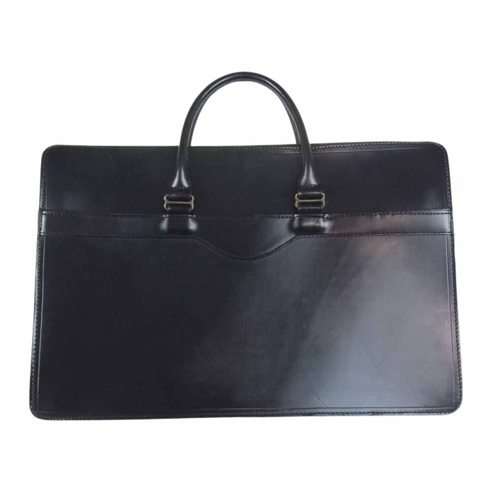 WHITE HOUSE COX ホワイトハウスコックス L9892 ブライドルレザー ブリーフケース ビジネスバッグ ブラック系【中古】