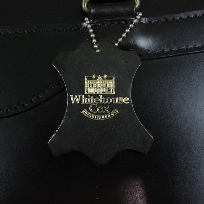 WHITE HOUSE COX ホワイトハウスコックス L9892 ブライドルレザー ブリーフケース ビジネスバッグ ブラック系【中古】
