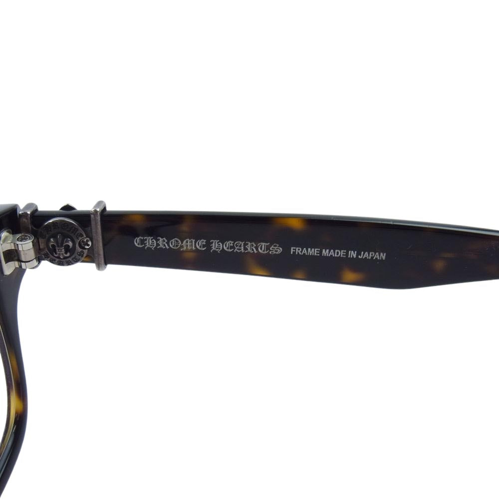 CHROME HEARTS クロムハーツ（原本無） アイウェアケース&クロス付き GITTIN ANY?-A BSフレア 眼鏡 メガネ サングラス ダークブラウン系 クリア系【中古】