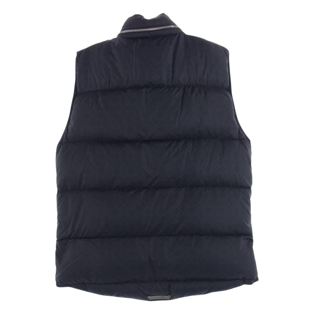 CHROME HEARTS クロムハーツ（原本有） STIFF VEST CHプラス プリント クロスボール ボタン ダウン ベスト ネイビー系 S【中古】