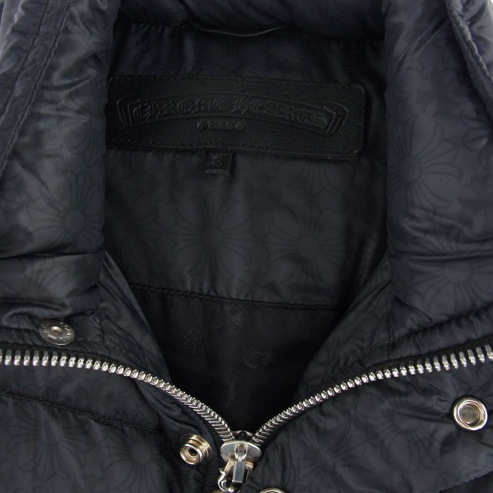 CHROME HEARTS クロムハーツ（原本有） STIFF VEST CHプラス プリント クロスボール ボタン ダウン ベスト ネイビー系 S【中古】