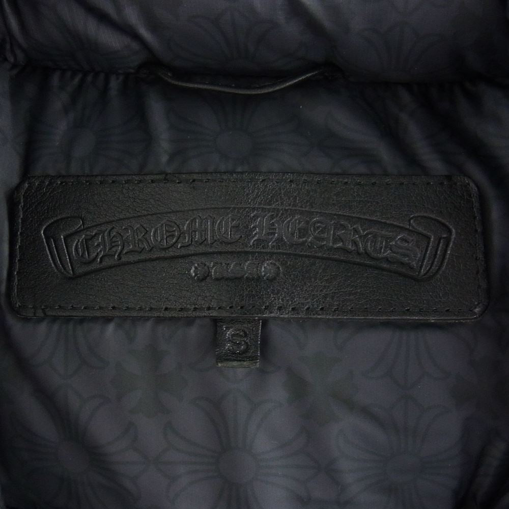 CHROME HEARTS クロムハーツ（原本有） STIFF VEST CHプラス プリント クロスボール ボタン ダウン ベスト ネイビー系 S【中古】