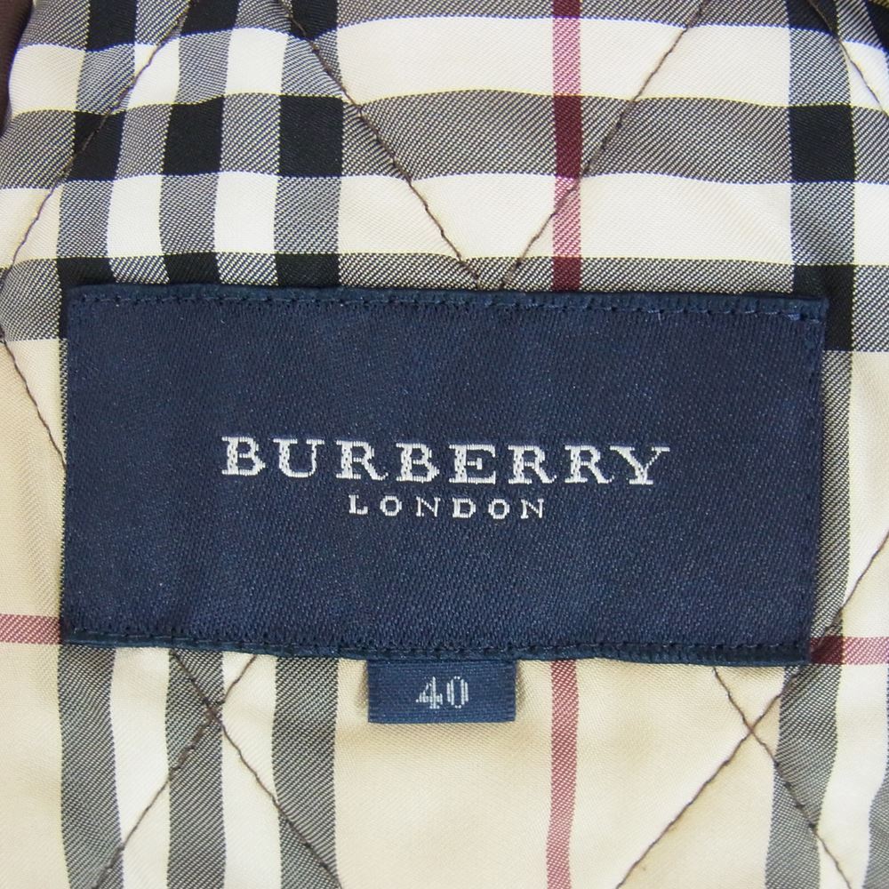 BURBERRY バーバリー FS359-612-56 キルティング 裏地ノバチェック ジャケット ブラウン系 40【中古】
