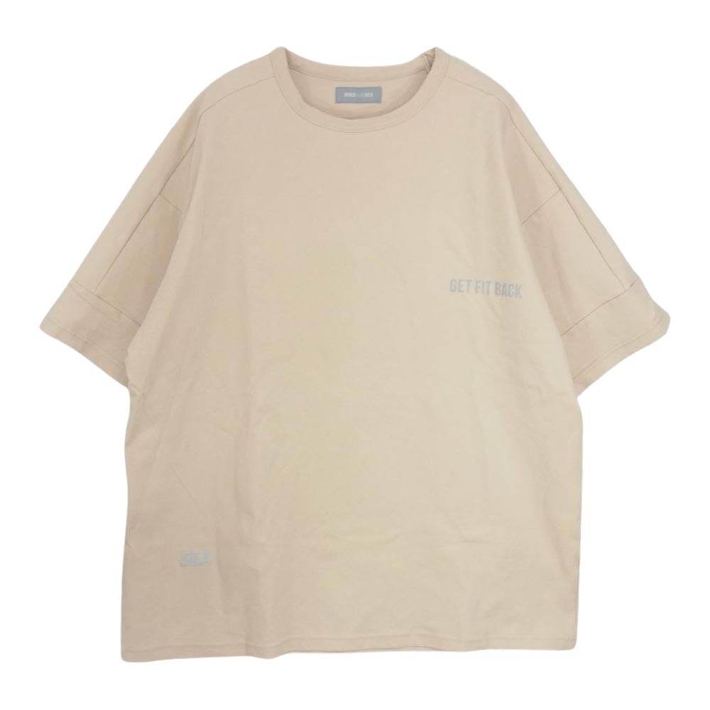 WIND AND SEA ウィンダンシー WDS-GFB-12 GET FIT BACK フィットネスウェア 半袖 Tシャツ ベージュ系 XL【美品】【中古】