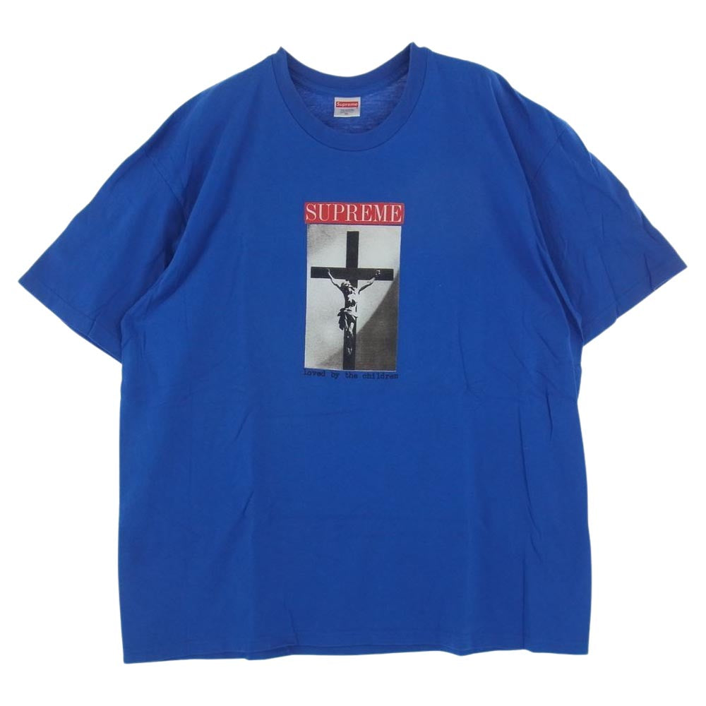 Supreme シュプリーム 20SS  LOVED BY THE CHILDREN TEE ラブド バイ ザ チルドレン Tシャツ キリスト ブルー系 XL【美品】【中古】