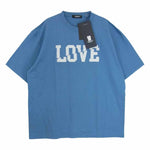 アンダーカバー イズム 23SS UC1C9802 LOVE アップリケ ロゴ 半袖 Tシャツ ブルー系 5【極上美品】【中古】