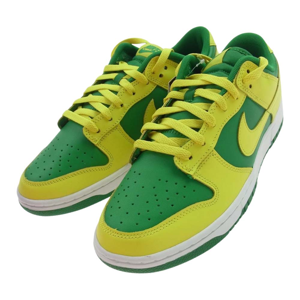 NIKE ナイキ DV0833-300 Dunk Low Reverse Brazil ダンク ロー リバース ブラジル スニーカー イエロー系 グリーン系 28.0cm【新古品】【未使用】【中古】