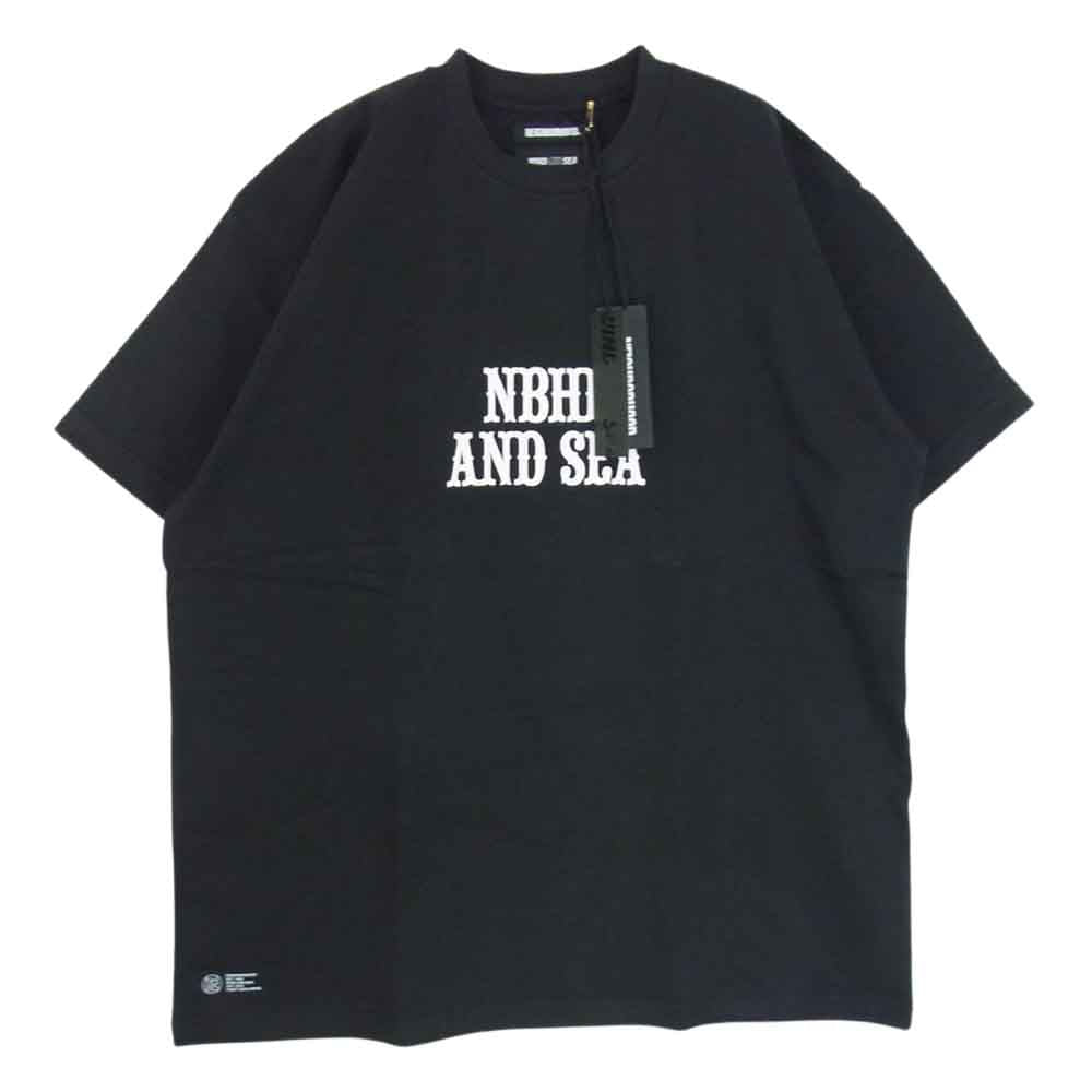 NEIGHBORHOOD ネイバーフッド 22AW 221FRWSN-STM02S x WIND AND SEA ウィンダンシー NHWDS-2/C-TEE.SS Tシャツ ブラック系 XL【新古品】【未使用】【中古】