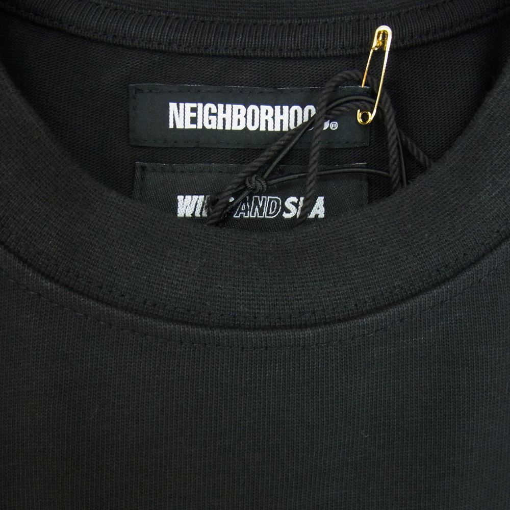 NEIGHBORHOOD ネイバーフッド 22AW 221FRWSN-STM02S x WIND AND SEA ウィンダンシー NHWDS-2/C-TEE.SS Tシャツ ブラック系 XL【新古品】【未使用】【中古】