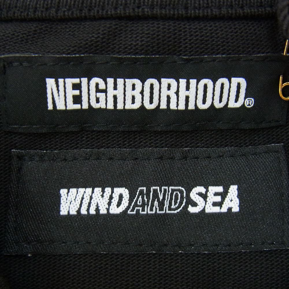 NEIGHBORHOOD ネイバーフッド 22AW 221FRWSN-STM02S x WIND AND SEA ウィンダンシー NHWDS-2/C-TEE.SS Tシャツ ブラック系 XL【新古品】【未使用】【中古】