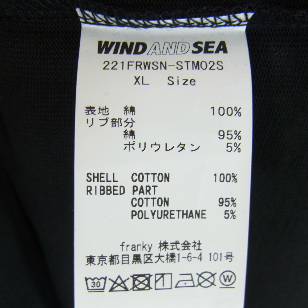 NEIGHBORHOOD ネイバーフッド 22AW 221FRWSN-STM02S x WIND AND SEA ウィンダンシー NHWDS-2/C-TEE.SS Tシャツ ブラック系 XL【新古品】【未使用】【中古】