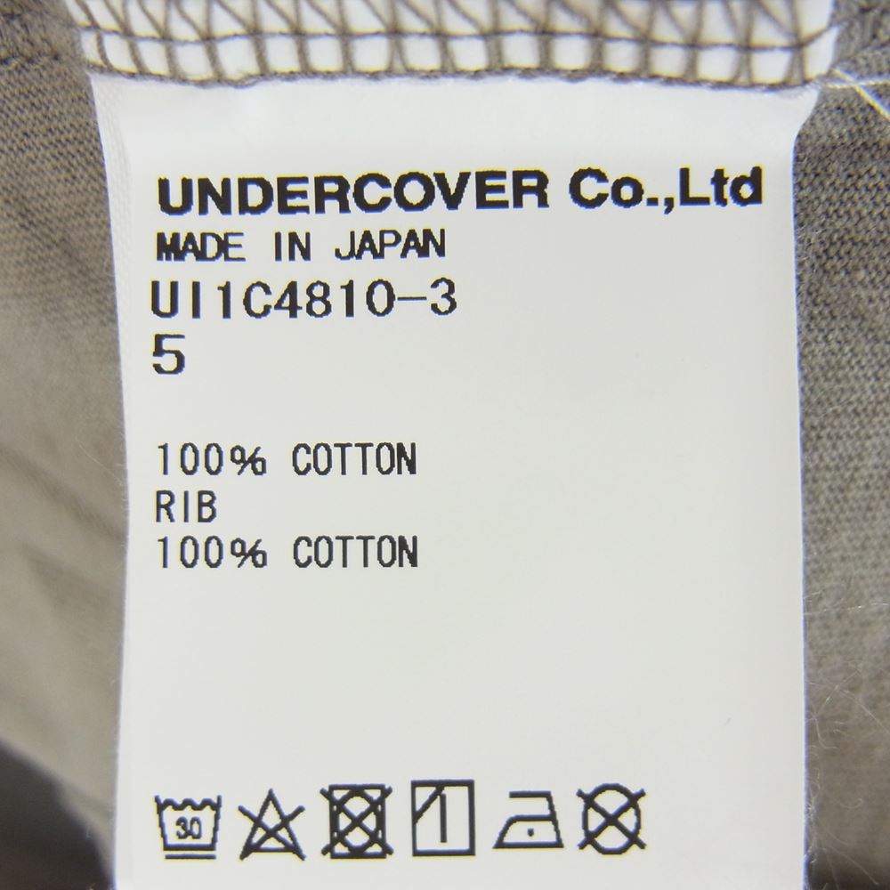 アンダーカバー イズム 23SS UI1C4810-3 Languid TEE UCISM FOR ALL REBELS 半袖 Tシャツ グレー系 5【新古品】【未使用】【中古】