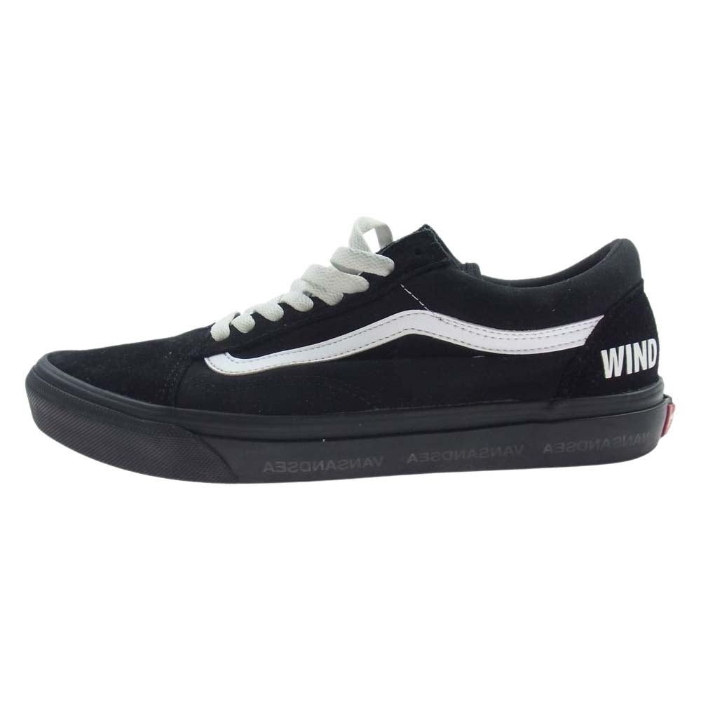 WIND AND SEA ウィンダンシー V36CF × VANS Old Skool ローカット スニーカー ブラック系 ホワイト系 28cm【中古】