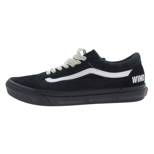 WIND AND SEA ウィンダンシー V36CF × VANS Old Skool ローカット スニーカー ブラック系 ホワイト系 28cm【中古】
