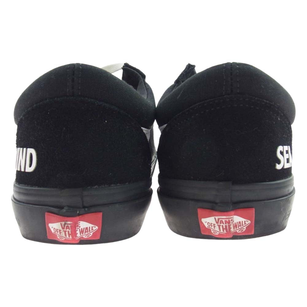 WIND AND SEA ウィンダンシー V36CF × VANS Old Skool ローカット スニーカー ブラック系 ホワイト系 28cm【中古】