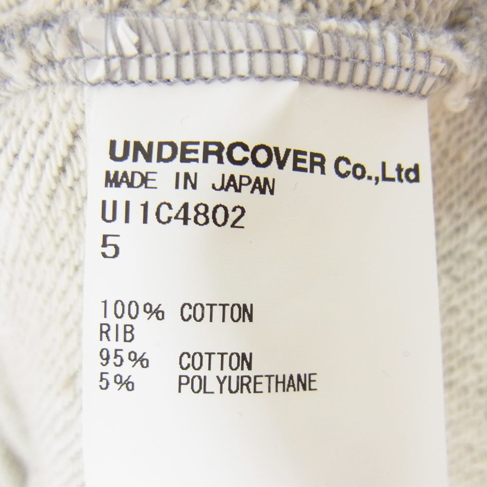 アンダーカバー イズム 23SS UI1C4802 Languid UISM プルオーバー スウェット グレー系 5【美品】【中古】