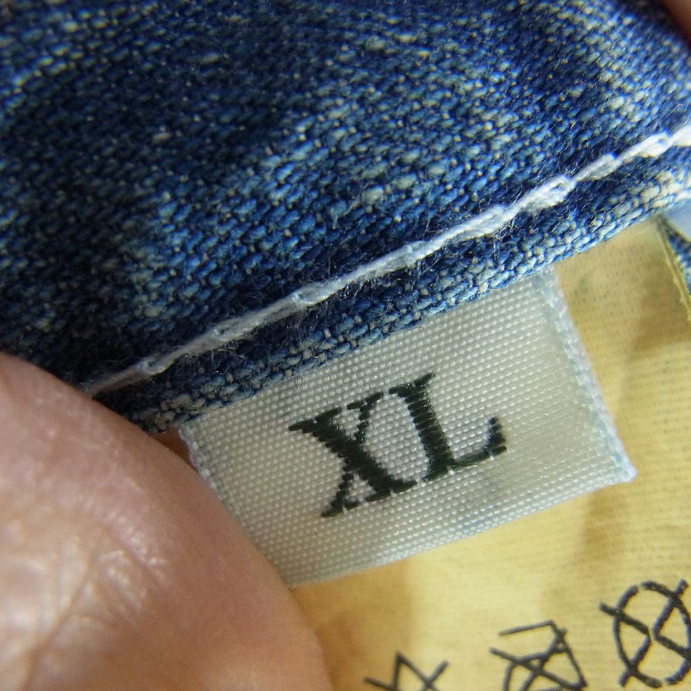 HUMAN MADE ヒューマンメイド HM25PT012 HEART BAGGY DENIM PANTS バギー デニム パンツ インディゴブルー系 XL【美品】【中古】