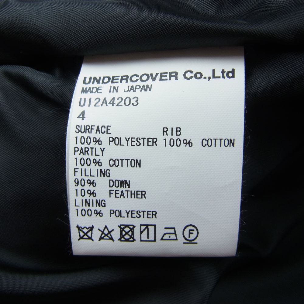 アンダーカバー イズム U12A4203 Asymetric Panlled Puffer Jacket アシメトリック パファー ジャケット  ブラック系 4【極上美品】【中古】