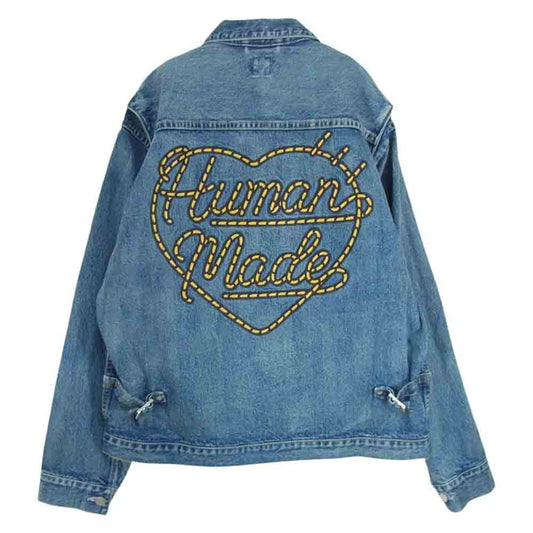 HUMAN MADE ヒューマンメイド 23SS  HM25JK022  Storm Cowboy Denim Jacket Type1968 Indigo ストーム カウボーイ デニム ジャケット インディゴブルー系 XXL【美品】【中古】
