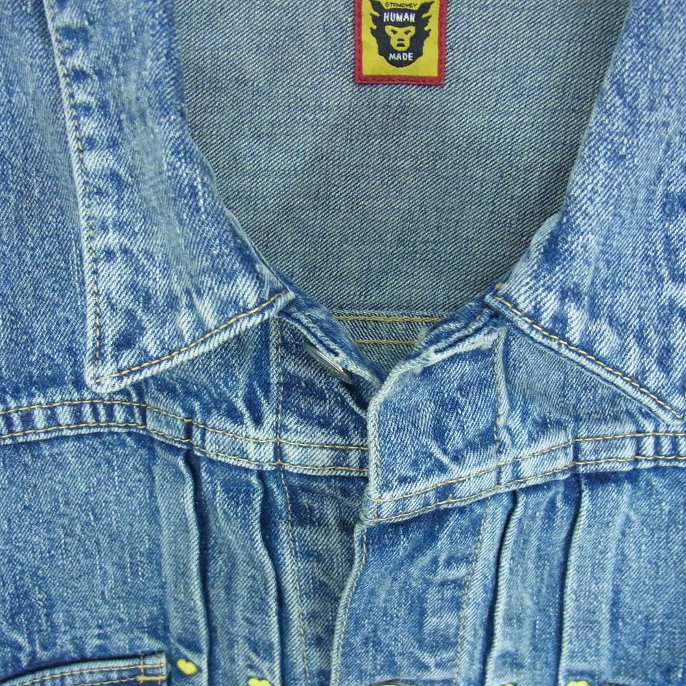 HUMAN MADE ヒューマンメイド 23SS  HM25JK022  Storm Cowboy Denim Jacket Type1968 Indigo ストーム カウボーイ デニム ジャケット インディゴブルー系 XXL【美品】【中古】
