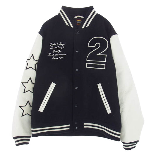 UNDERCOVER アンダーカバー 22AW UC2B9202 × HUMAN MADE ヒューマンメイド LAST ORGY 2 VARSITY JACKET ラストオージー2 バーシティジャケット スタジャン ブラック系 2XL【中古】